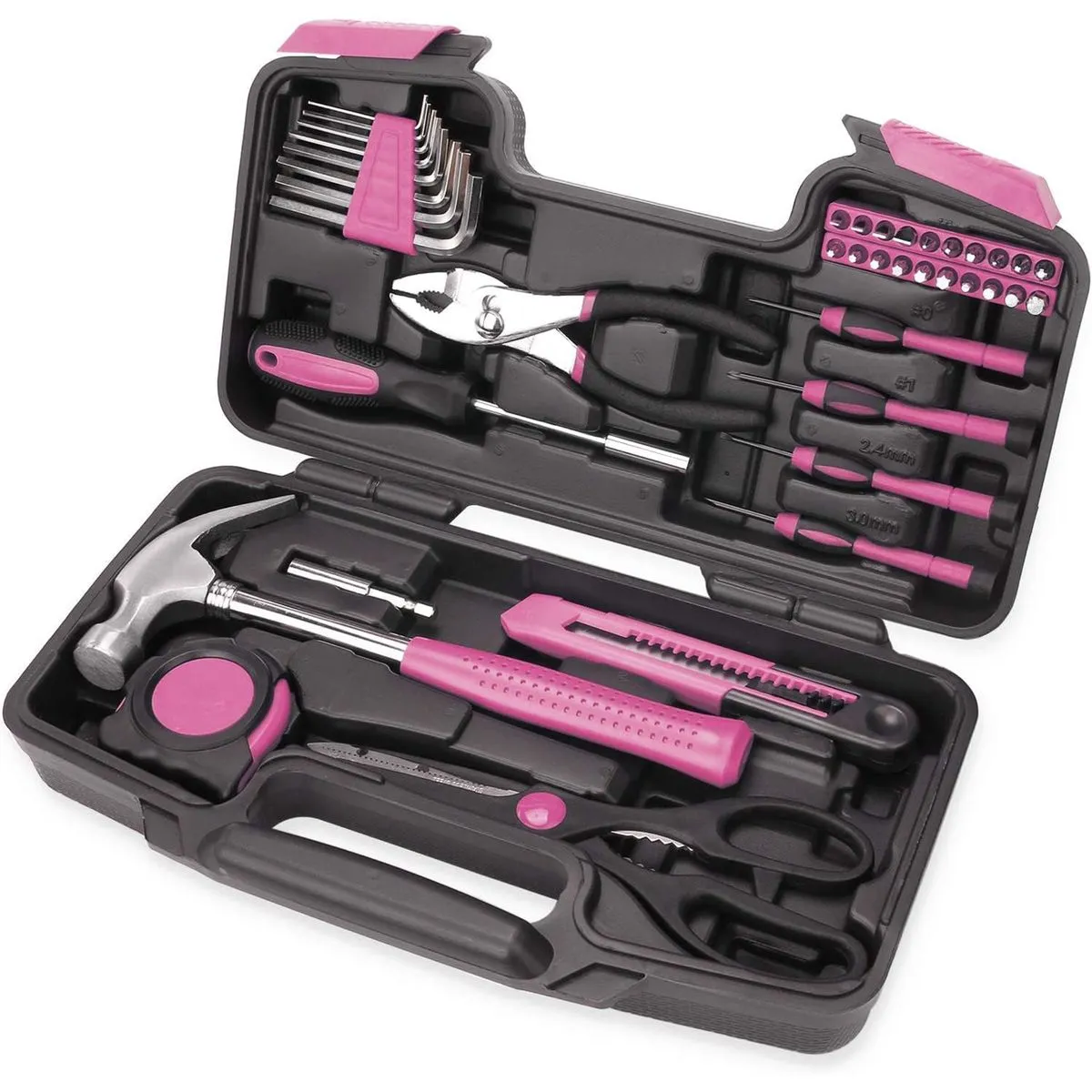Tool Kit 39 Piece Household Portable Multi Purpose Storage Case alt
