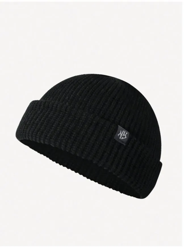 UGABUGA NY Tag Knitted Beanie - Black