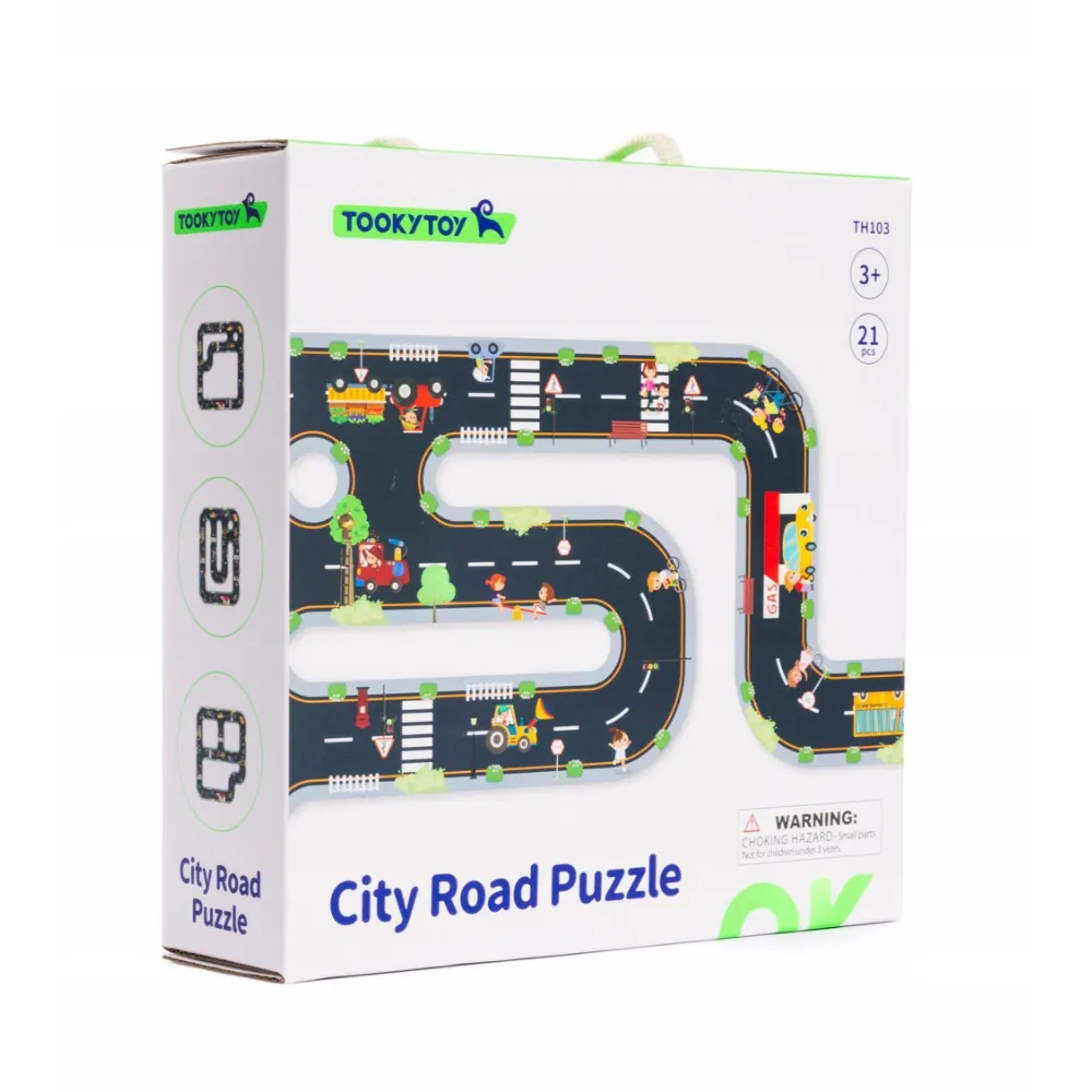 TookyToy City Road Puzzle Play Set