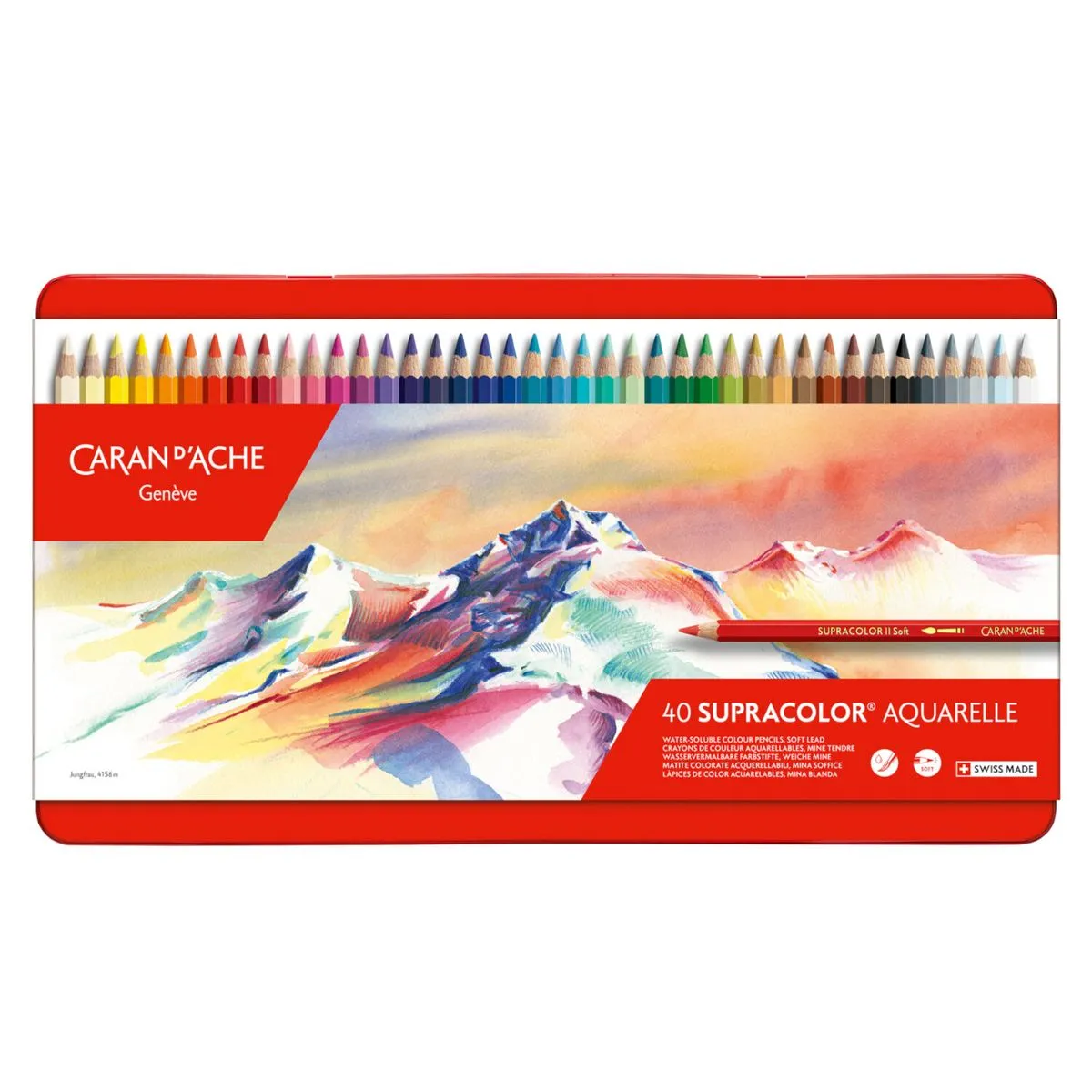 Caran D'Ache Supracolor Soft coloured pencils, 40 pencil set