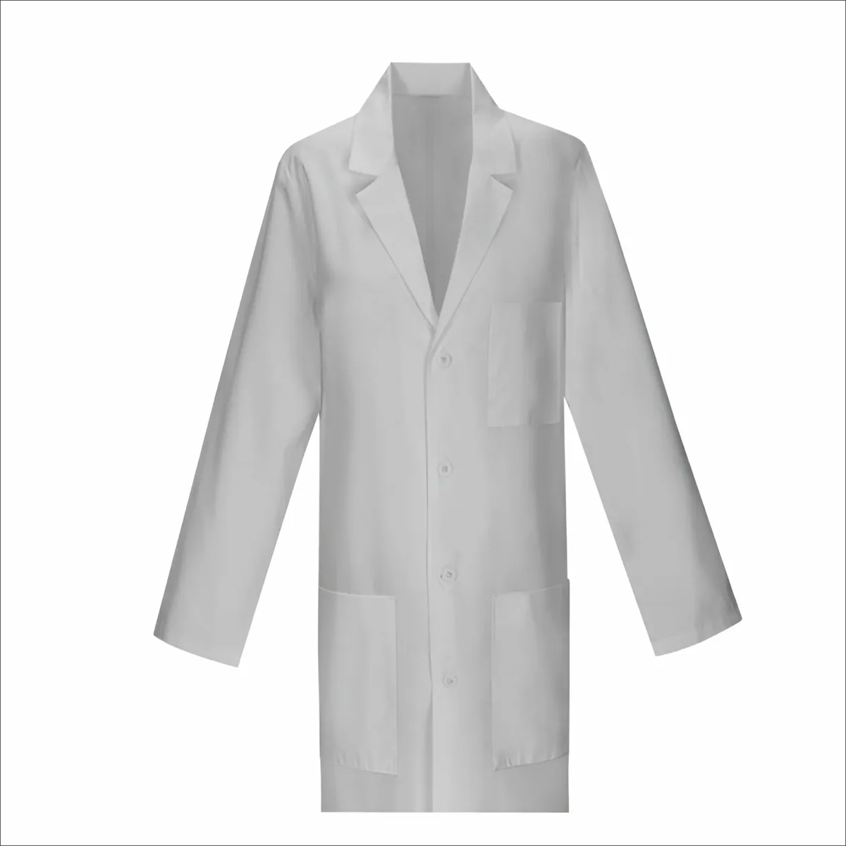 White Polycotton Dust Coat - Durable Unisex Workwear (Sizes S-XL)