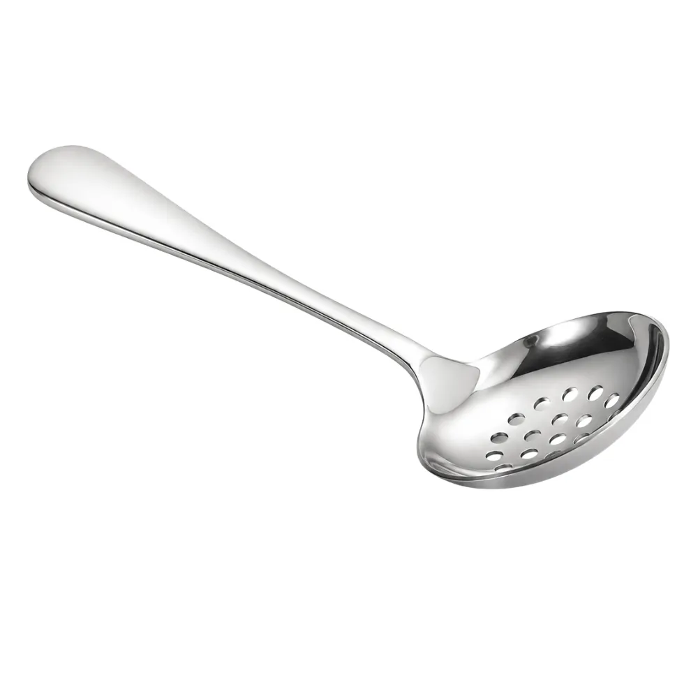 Stainless Steel Slotted Serving Spoon - 20 cm Kitchen Basting Spoon