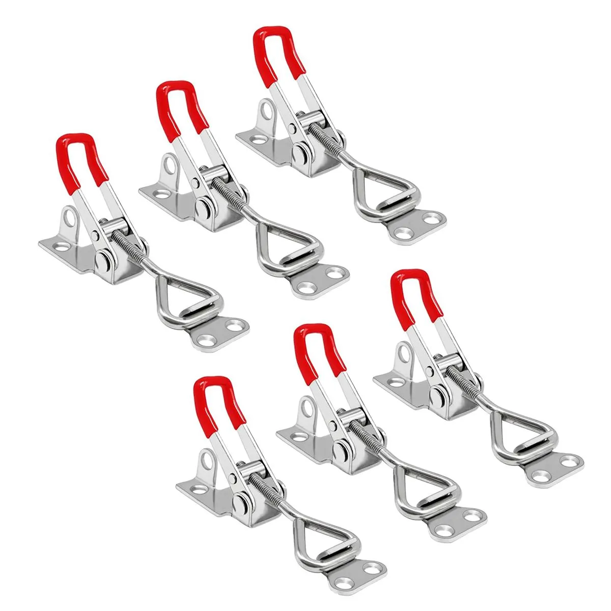 6 Pieces Toggle Latch Clamp with Lock Hole Stainless Steel Heavy Duty Latch