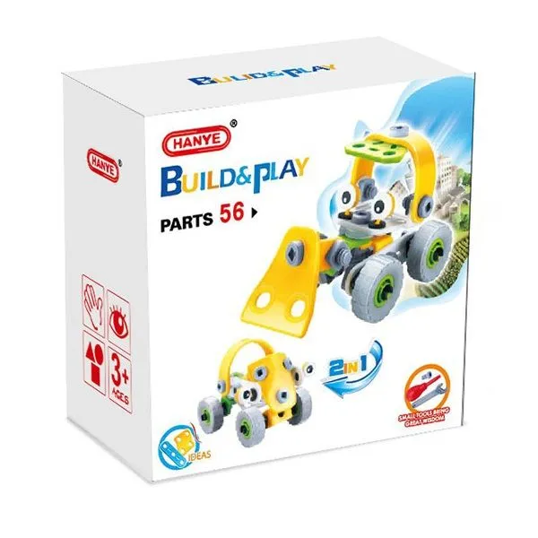 2 in 1 Build & Play Bulldozer Truck