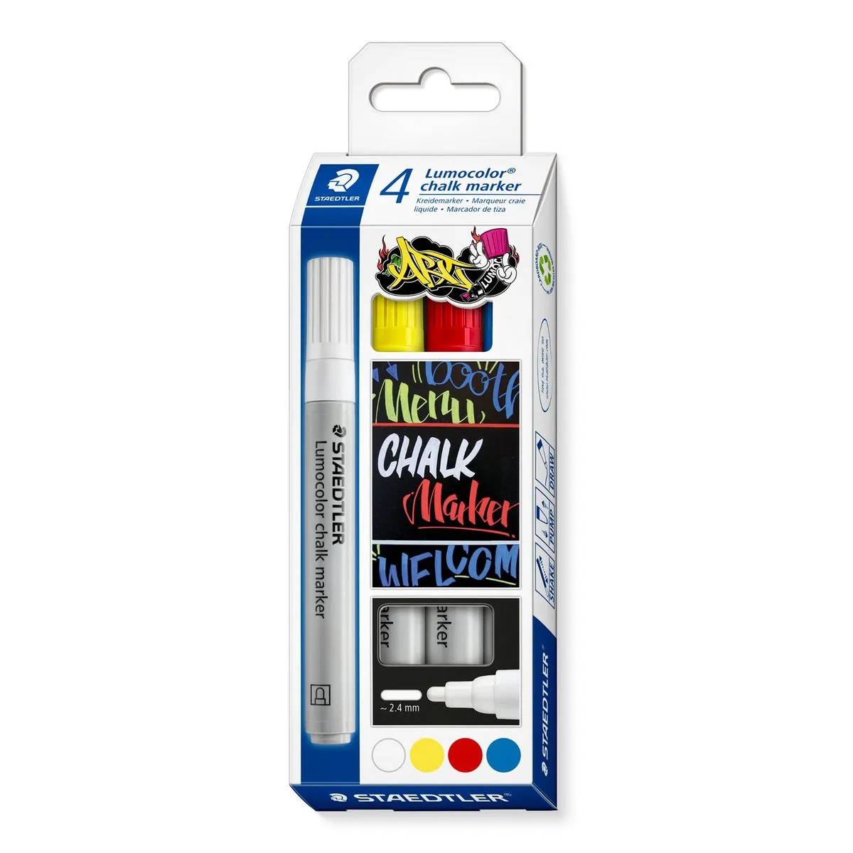 Staedtler Chalk Marker With Bullet Tip 4pcs