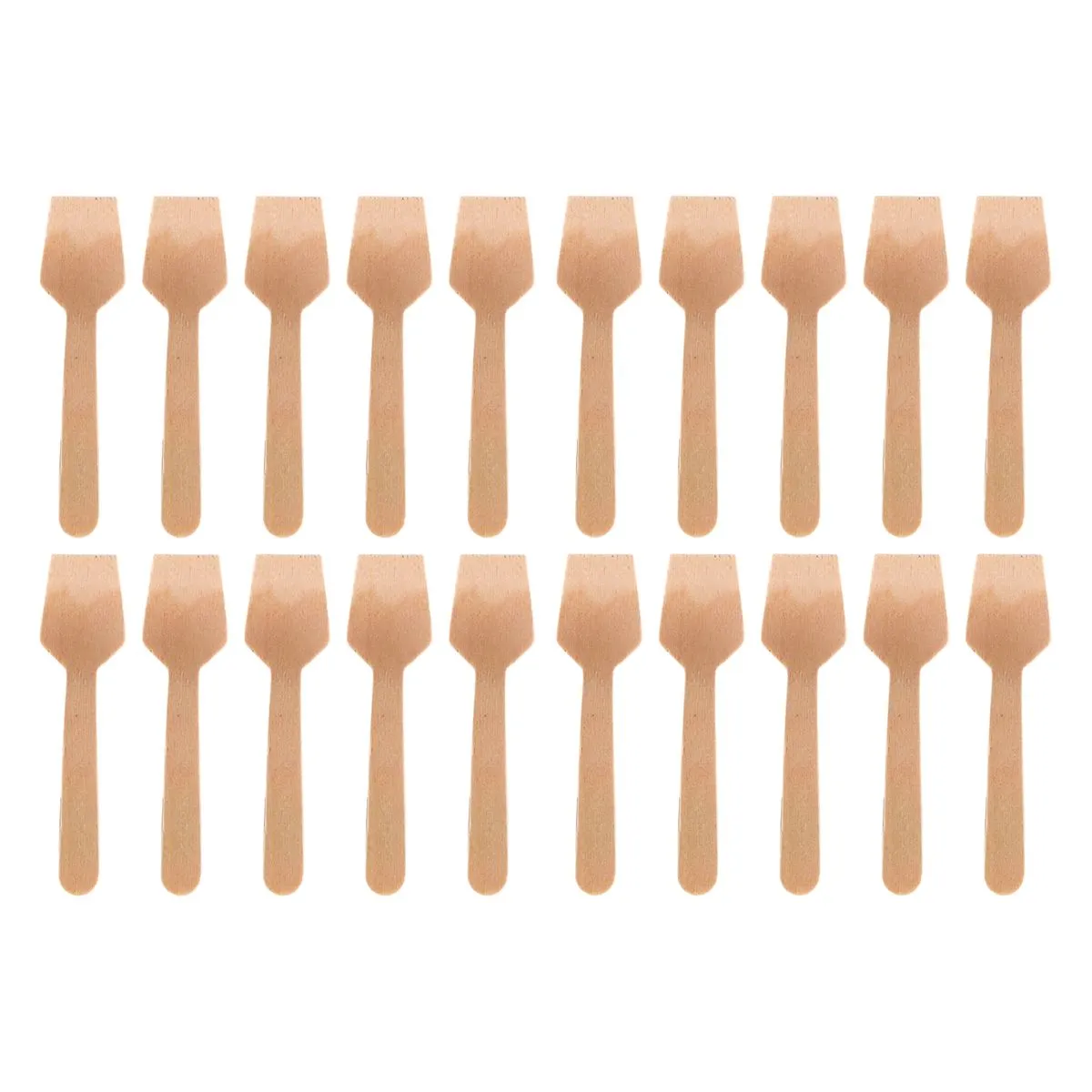 Regent Disposable Bamboo Mini Cocktail Spades 20Pcs, (110Mm)