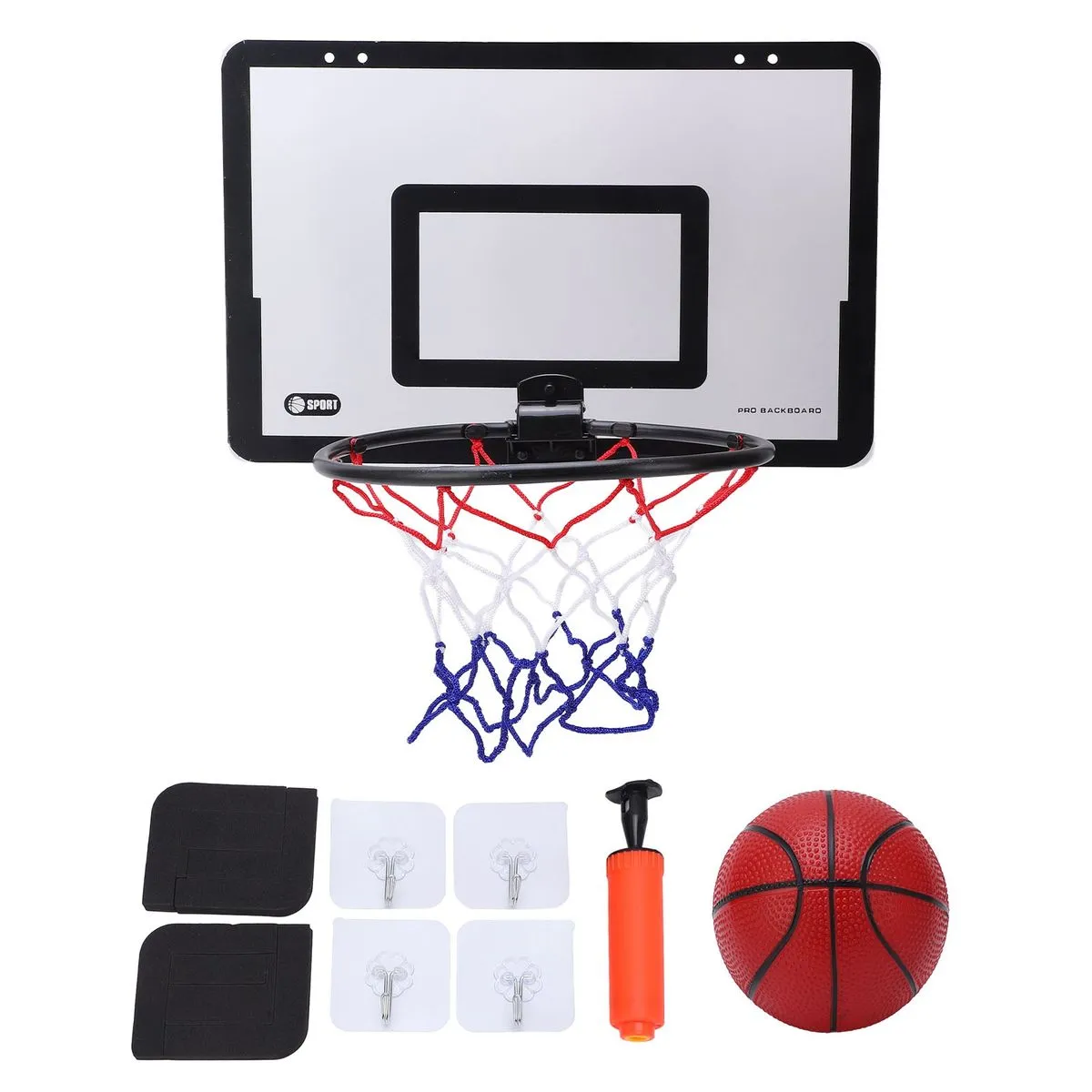 Indoor Basketball Hoop Set for Kids Children Door or Wall Mount with Ball