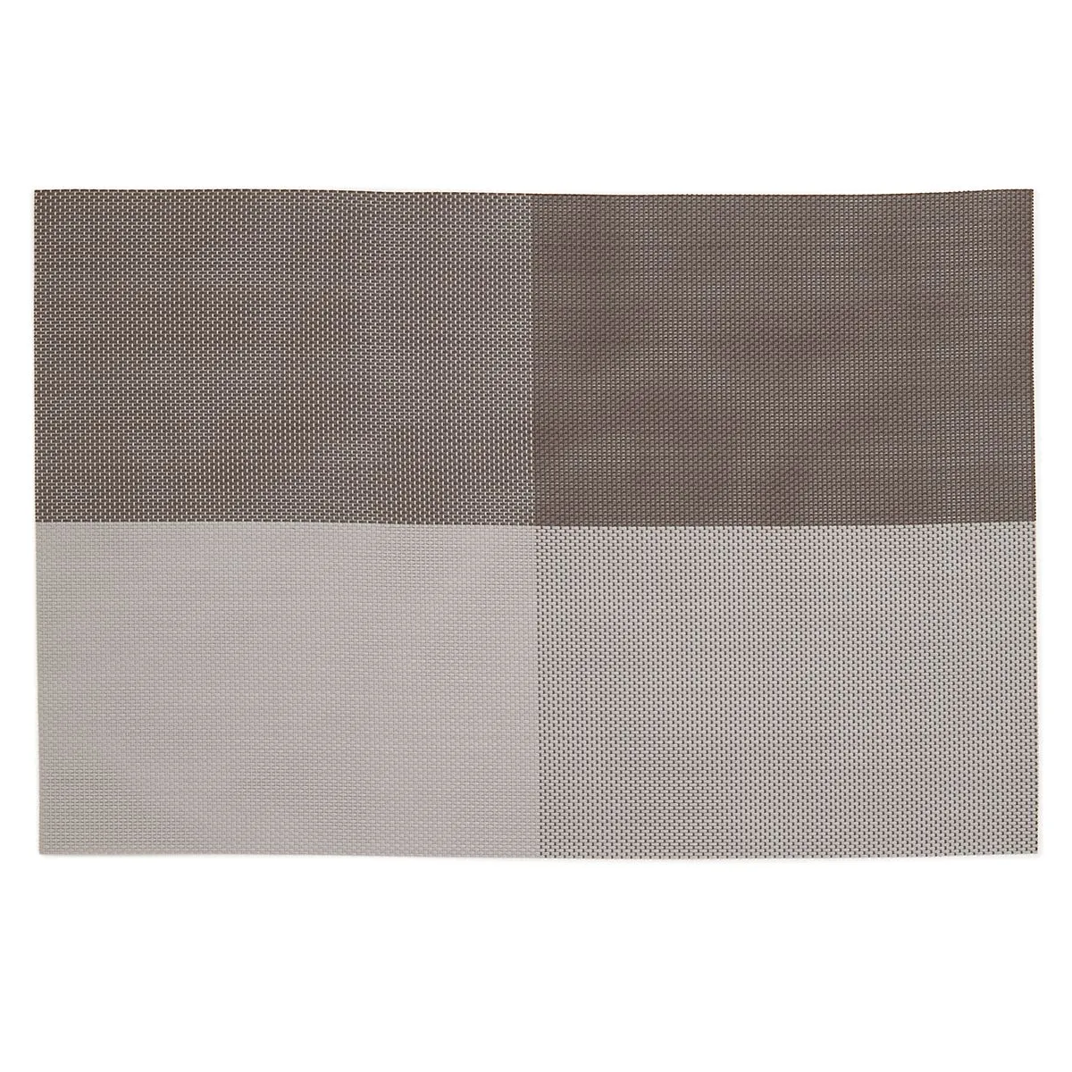 George & Mason - Brown Monochrome Colourblock Placemats - Pack of 4