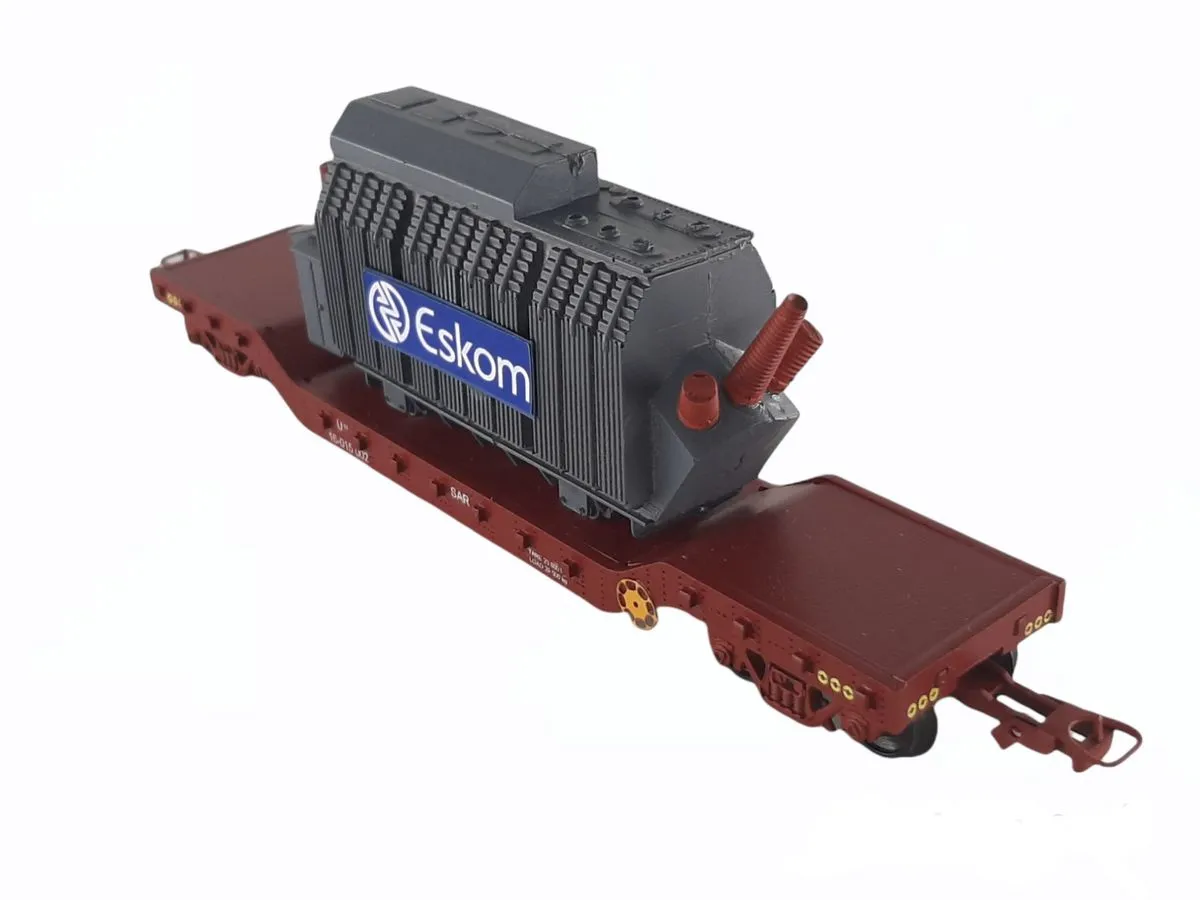 South African Model Train : Sar Heavy Load Wagon with Eskom transformer