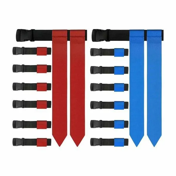 Adjustable Flag Football Set for Sport Training & Competition (Red & Blue)