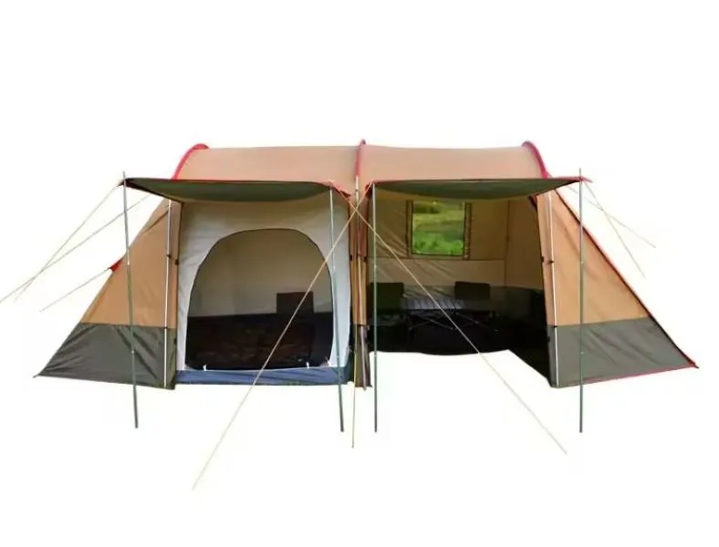 SamMag Biz Two Room Big Camping Tent Family Outdoor Camping Camps Tents - Orange