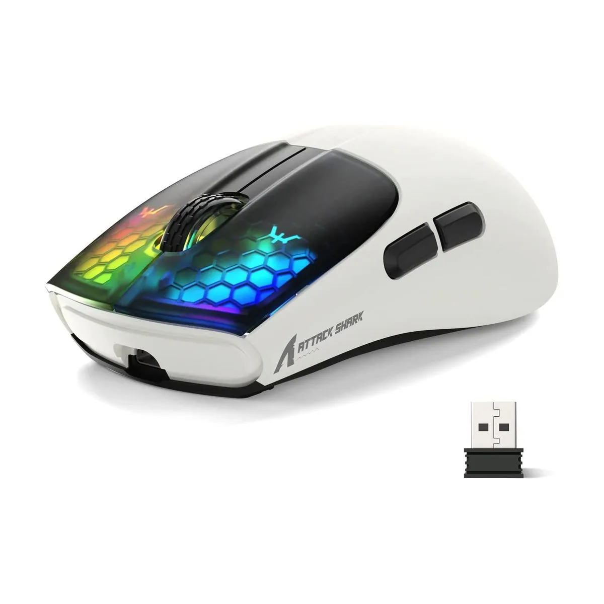 ATTACK SHARK X5 Bluetooth Computer Mouse,Portable USB Mice for Laptop, PC