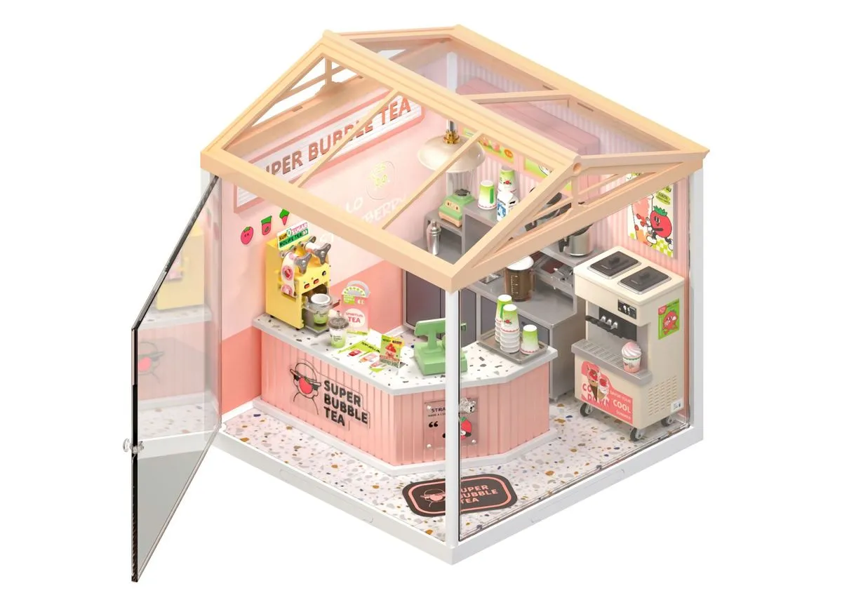 Robotime Super Store - Double Joy Bubble Tea Store - 130 piece