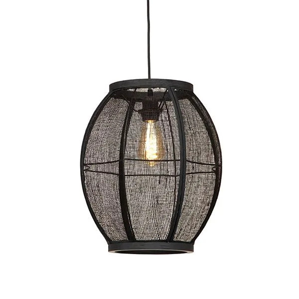 The Lighting Warehouse - Pendant Chrys Oval - Black