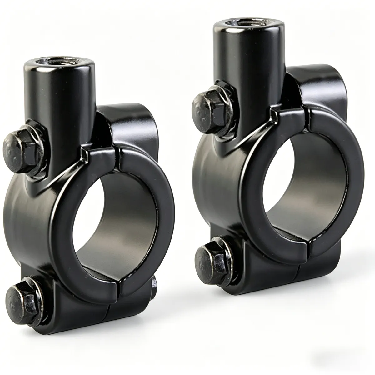 niversal 22mm Motorcycle Mirror Bracket -2 Piece 10mm - Black