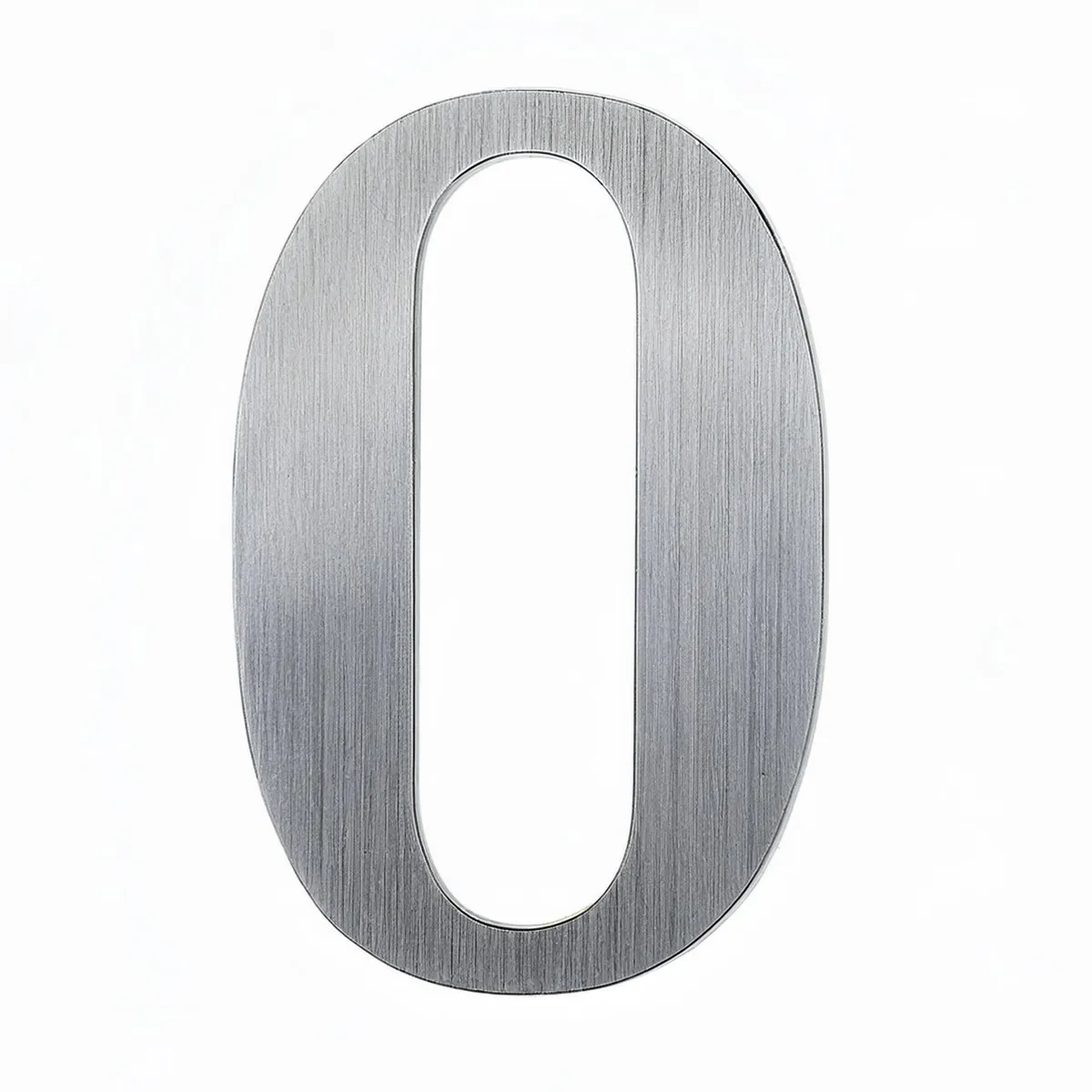 Modern Design Stainless Steel House Numbers - Sleek, Durable & 228mm Thick - Number 0