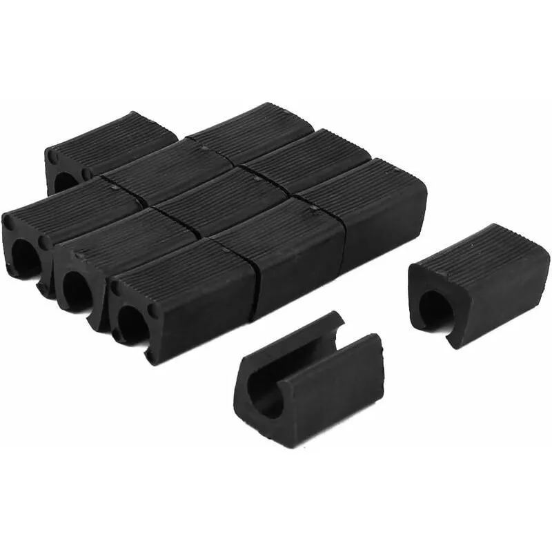 12Pcs Chair Leg Pad Round Tube Non-Slip Plastic,8MM