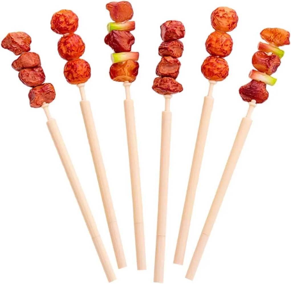 6pcs 0.5mm Fine Point Ballpoint Pens Novelty Lamb Skewer Design Fun