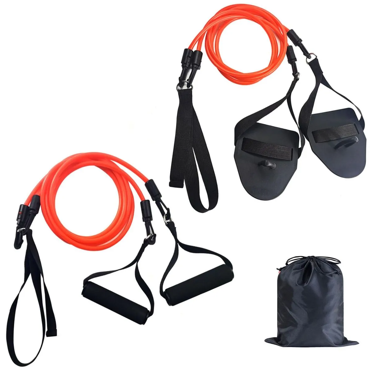 2 Pack Swim Training Belts Swimming Resistant Belts for Adult Pool Training - Red