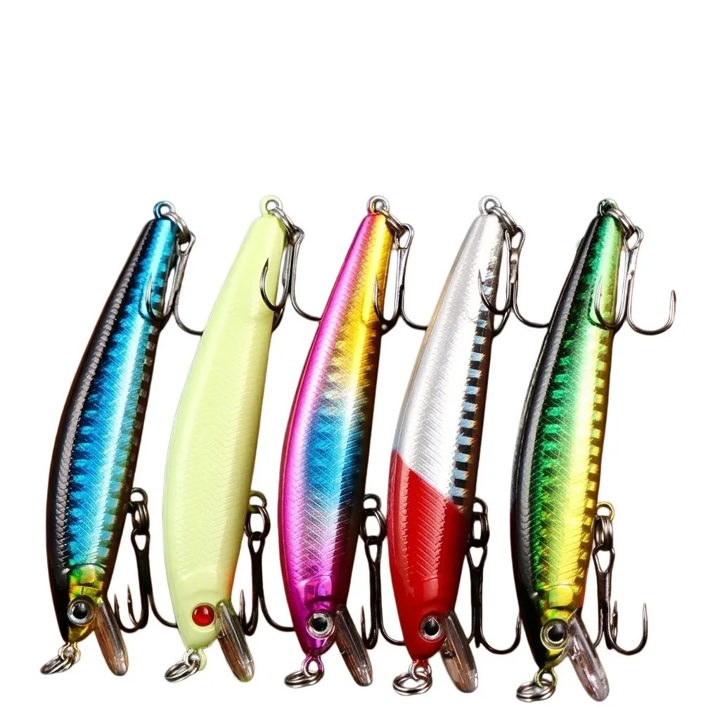 5 Pcs Float Minnow Lure 8cm 9g - Shallow Water Bass Killer