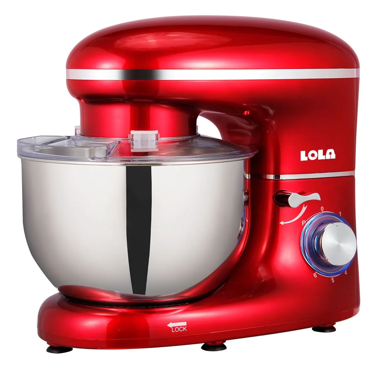 Lola 5.5L Kitchen Machine Stand Mixer 1100W Stand Bowl Mixer- Burgundy