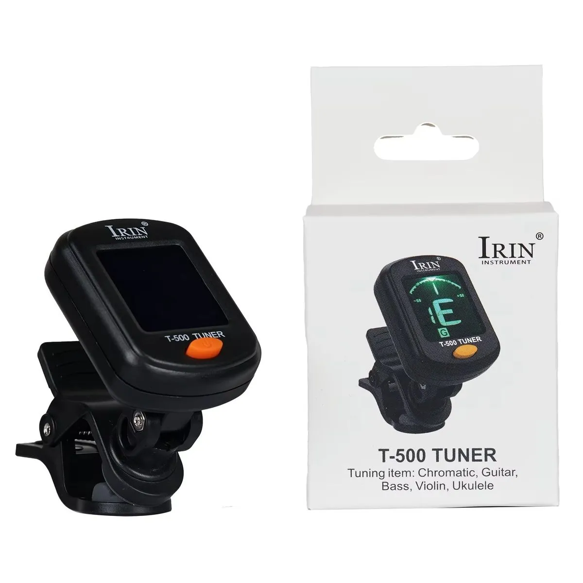 T-500 Folk Guitar Clip-on Ukulele Bass Violin Tuner