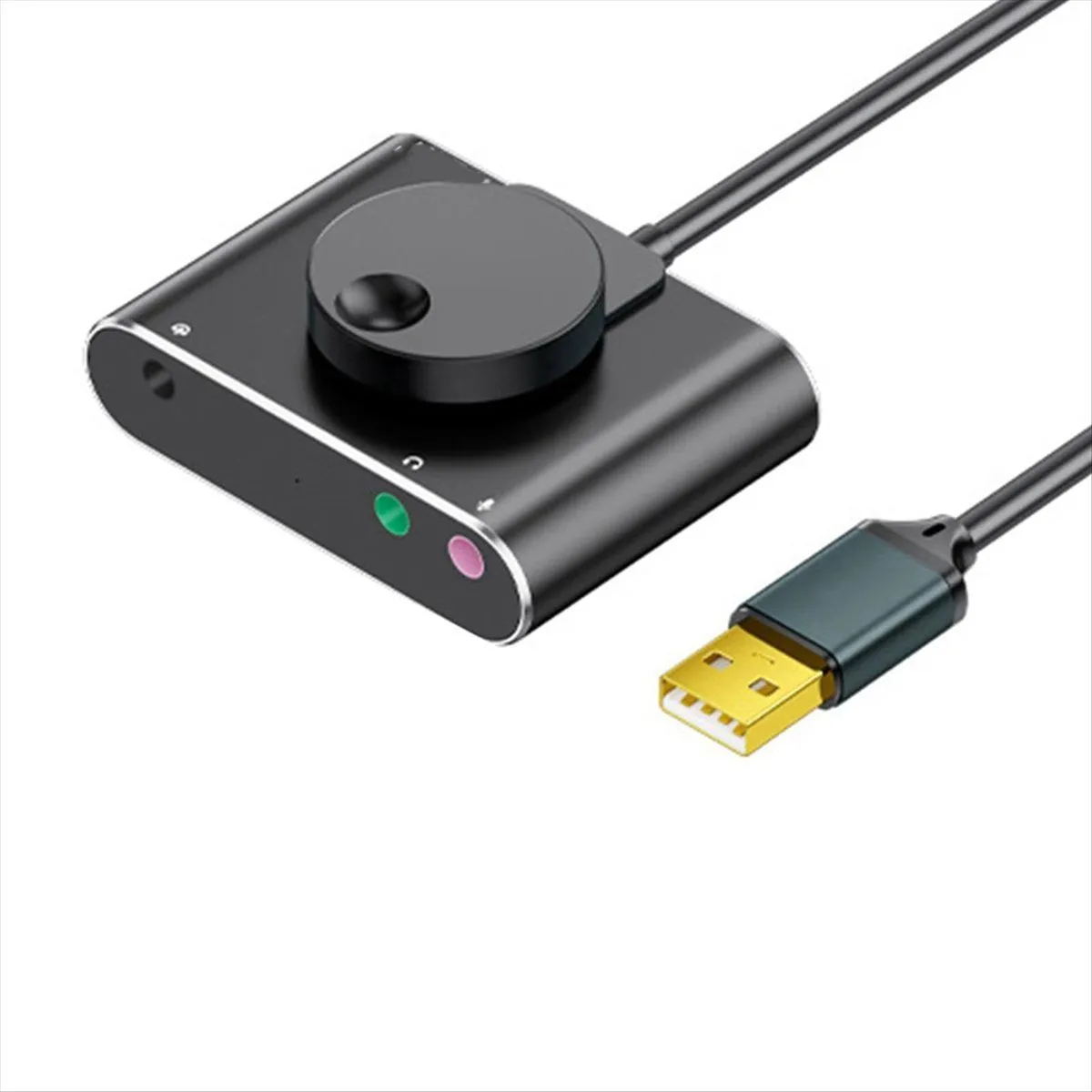 Usb External Sound Card for Desktop and Notebook Black-Gray