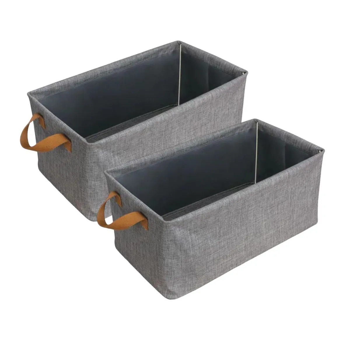 Clothing Drawer Organizer Collapsible Wardrobe Storage Organizer - 2 Pack - Grey