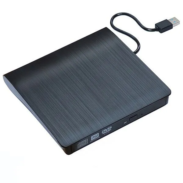Slim Design External USB DVD-RW Drive - Black