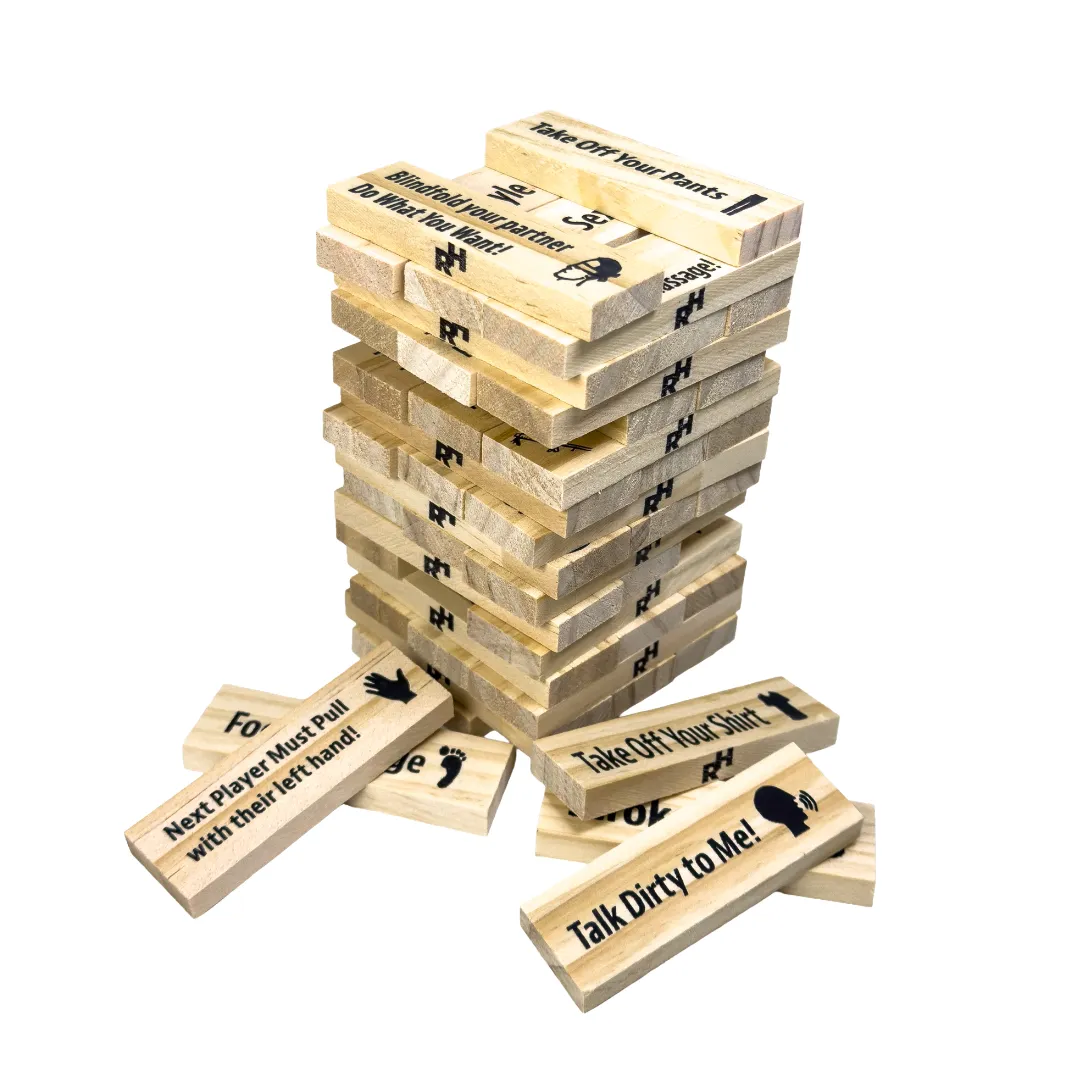 RH & Co. Wooden Block Game for Couples - 48 Piece Game