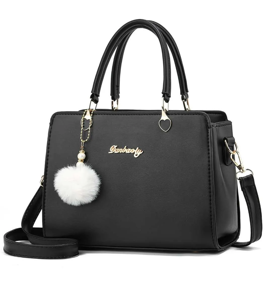 Captain - K Leather Large Capacity Luxury Handbags - Black