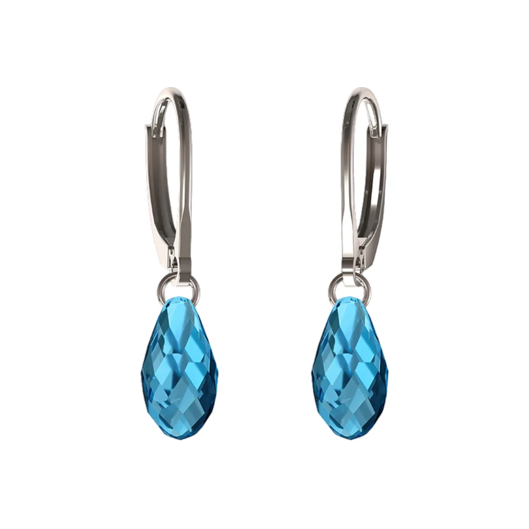 Sterling Silver March Birthstone Earrings