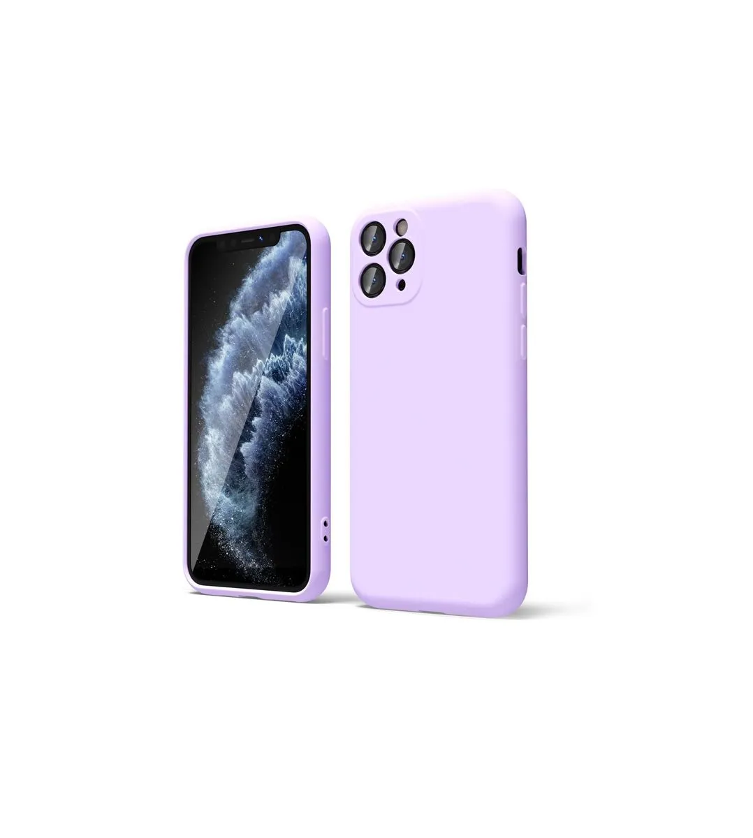 Liquid Silicone Back Case Compatible with Iphone 11 Pro-Purple