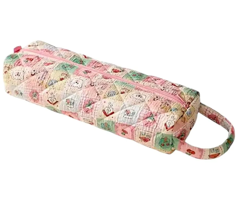 Portable Travel Soft Shell Hair Tool Bag - Green, Pink