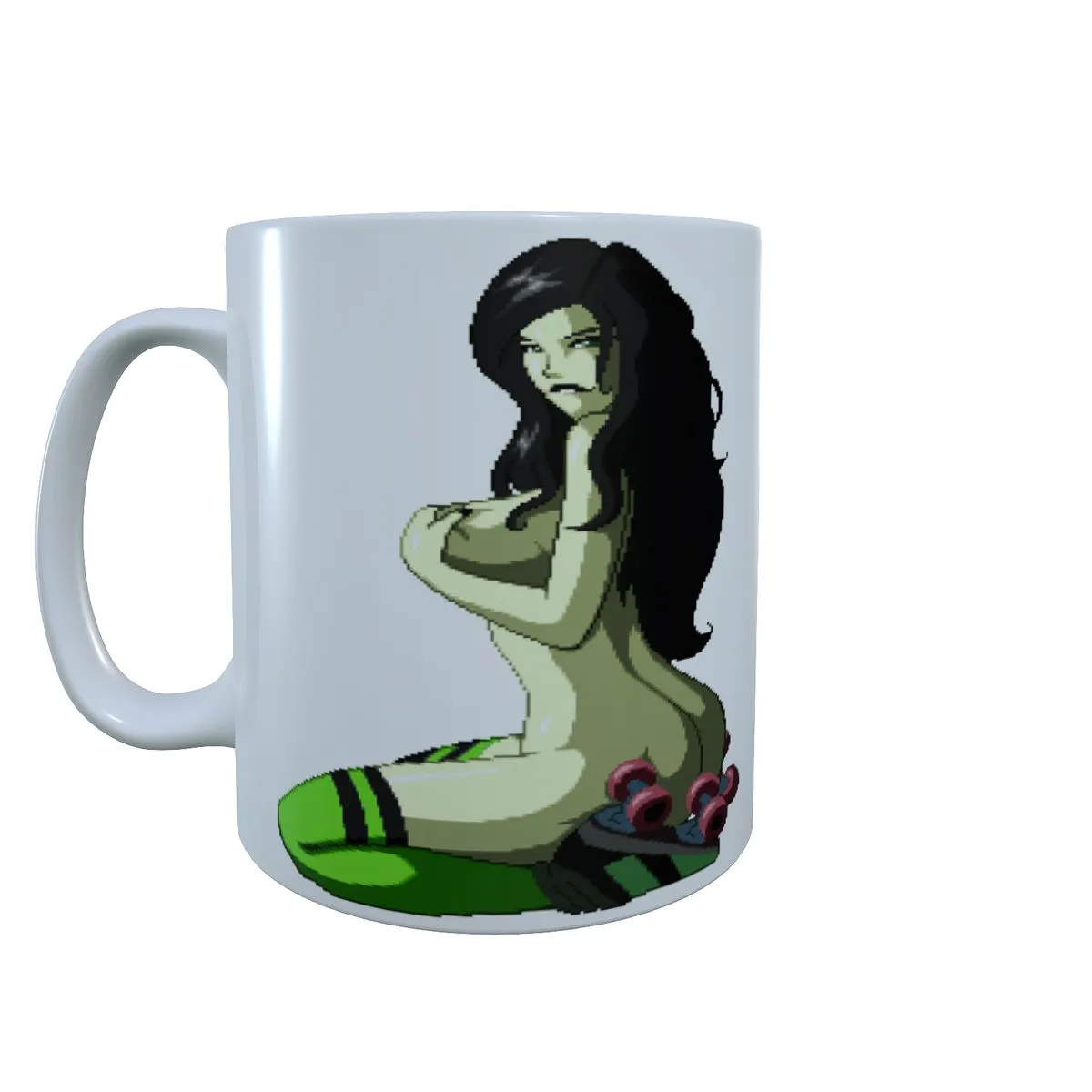 Shego on Skates Pixel Art - Kim Possible Coffee Mug