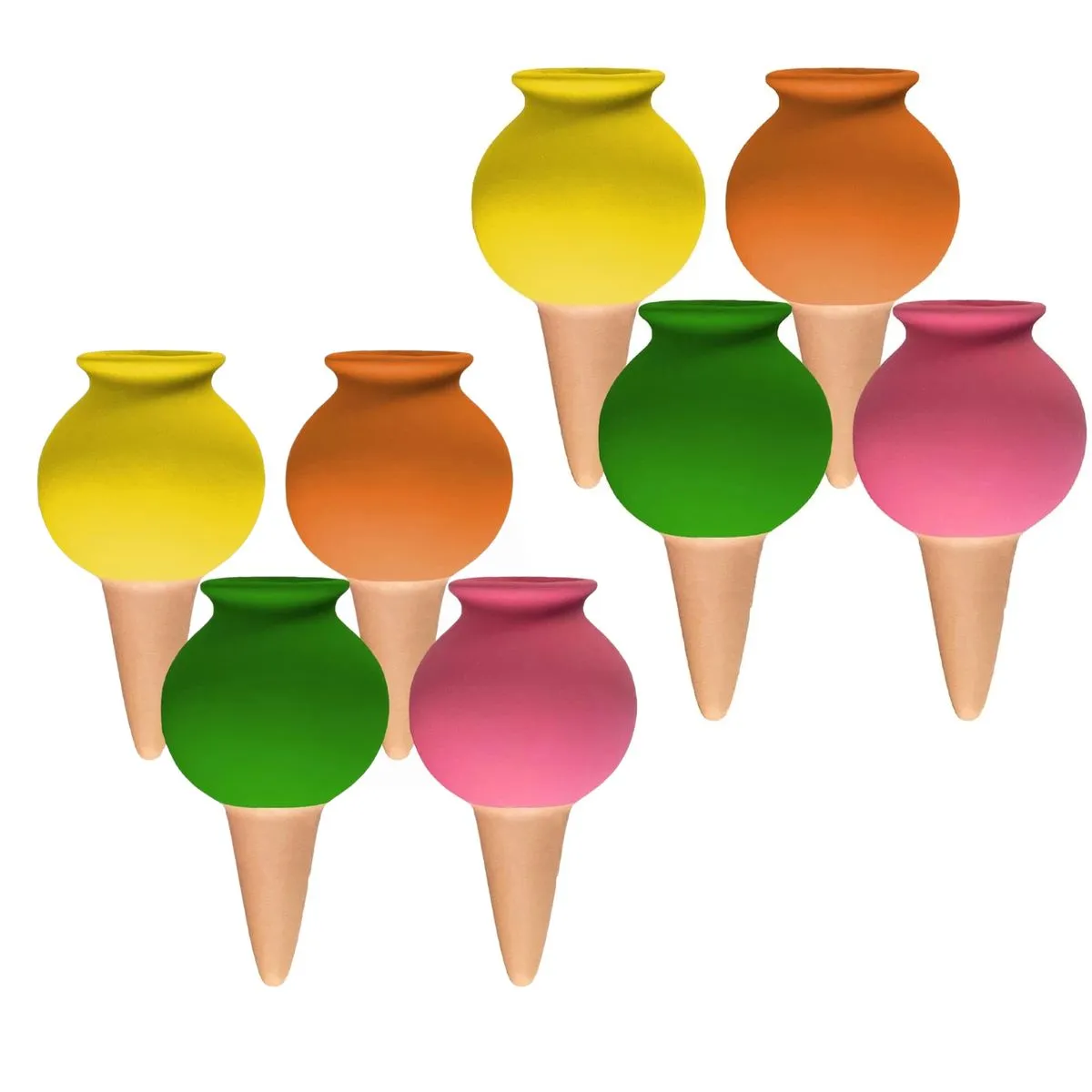 8 Pack Terracotta Self Watering Spikes Plant Watering Globes