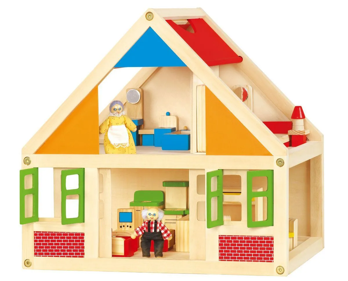 Viga Doll House with Dolls Furniture and Accessories
