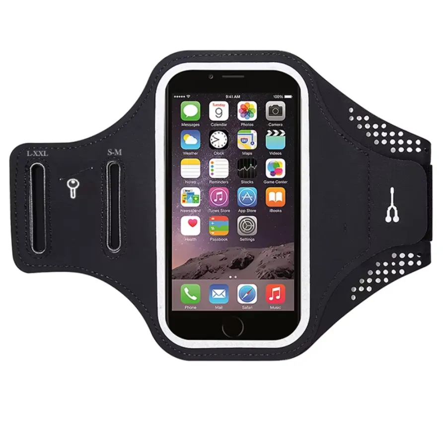 Sport Armband for Phones Multi Functional Fitness Touchscreen Running - Black