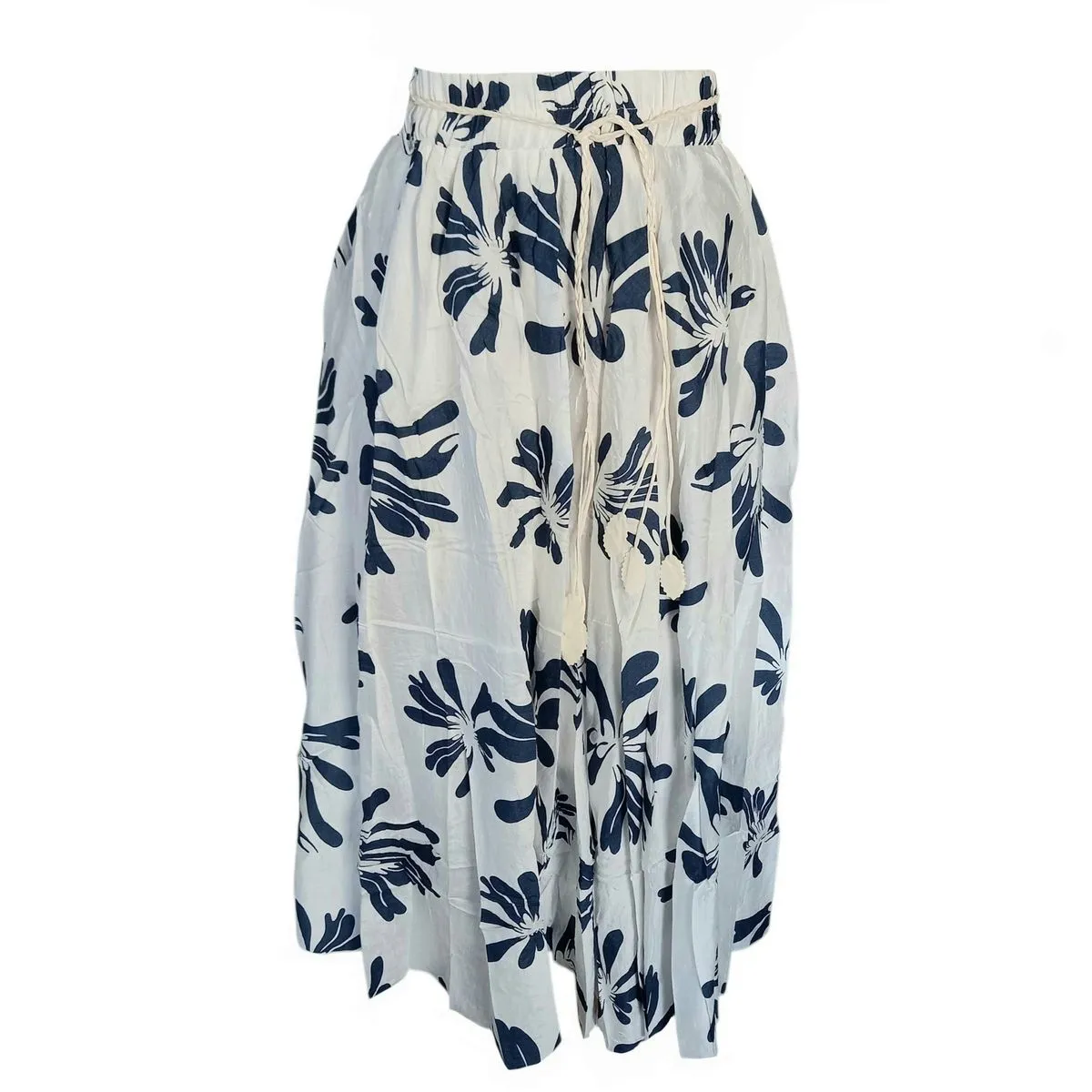Floral Print Summer Skirt With Belt