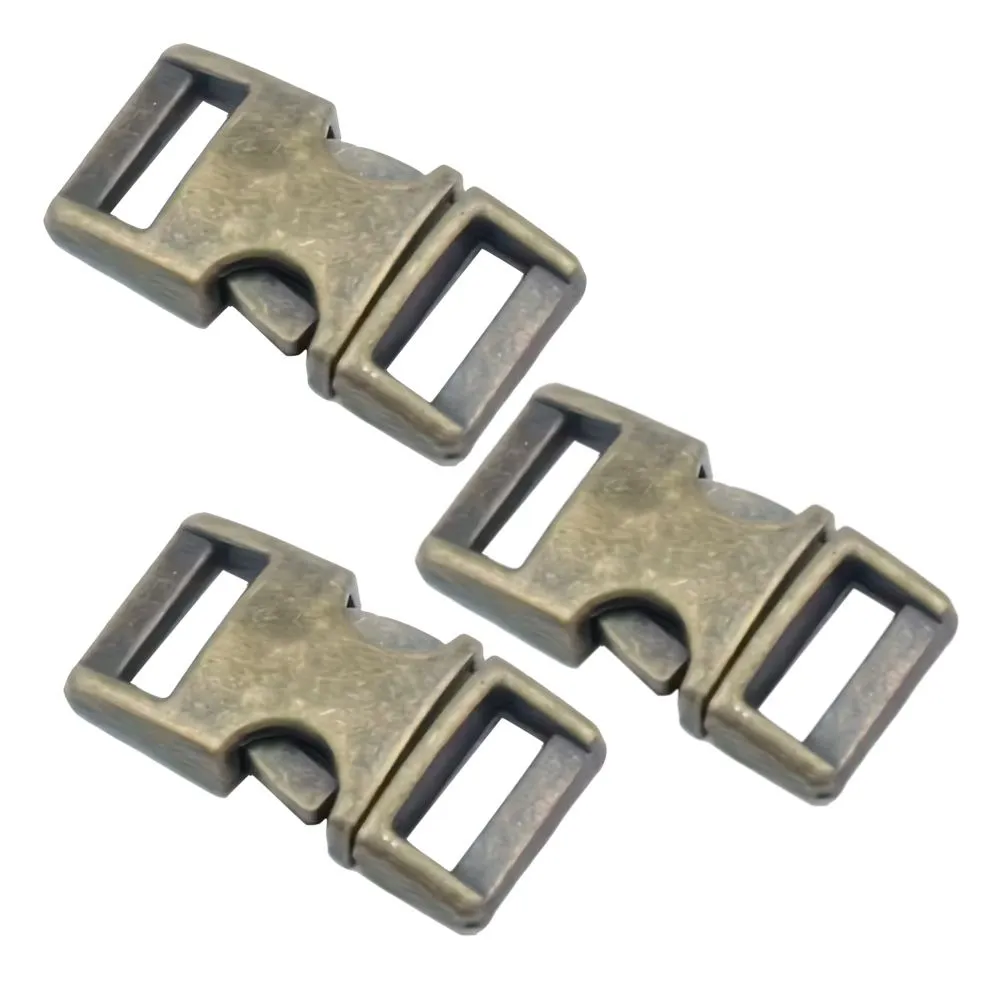 Craft Antique Bronze Metal Quick-Release Replacement Buckles Set of 3 - 3cm