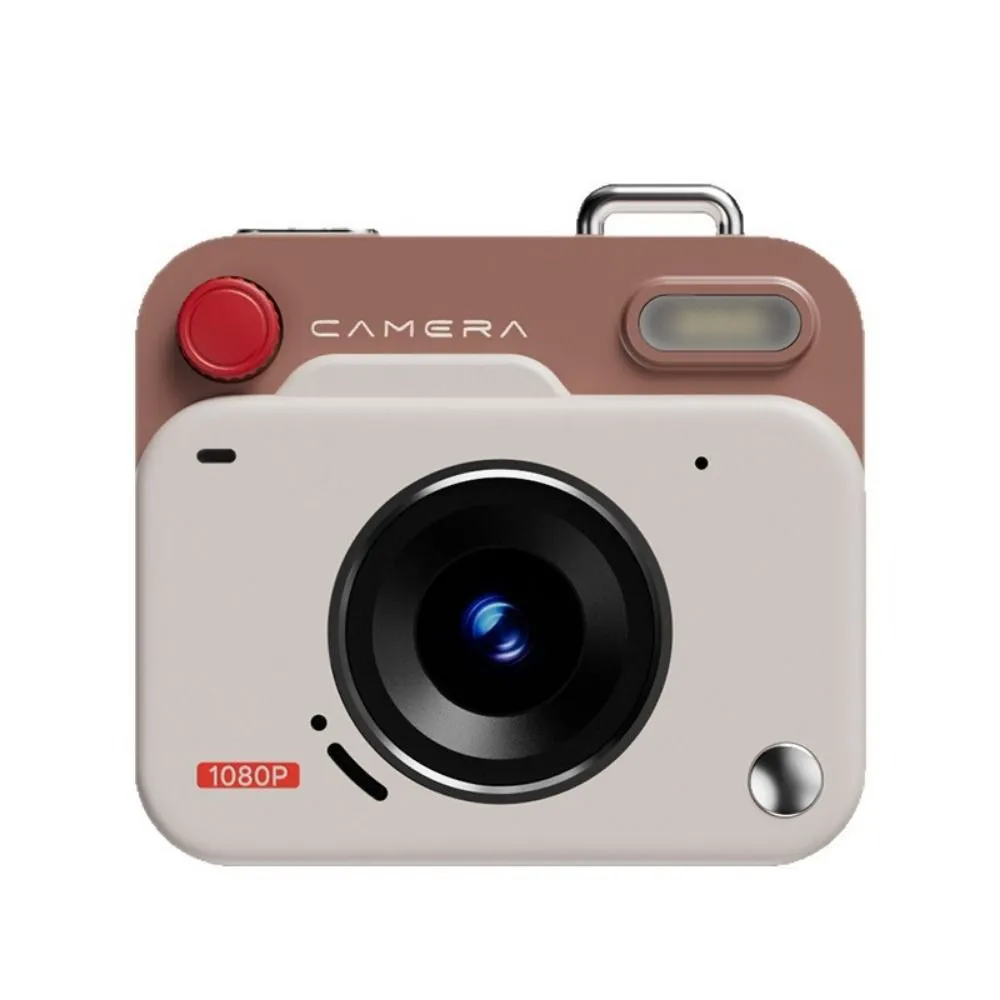Mini Retro Digital Camera, 1080P HD Kids Camera with Flash & Keychain