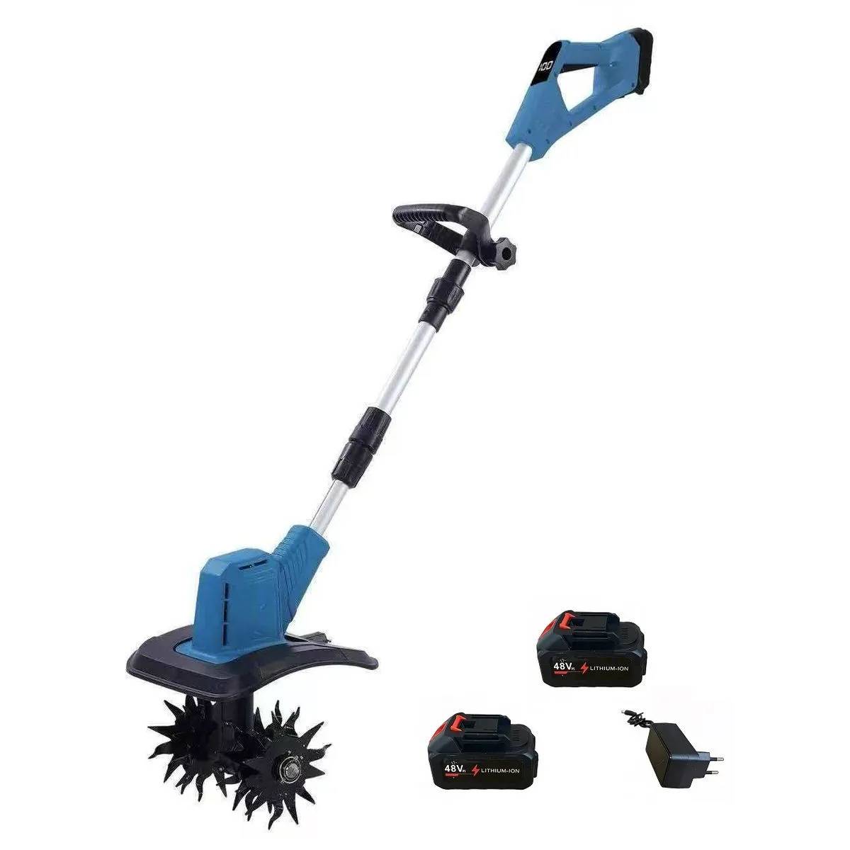 Digital Display Agricultural Tiller/Tiller, Equipped With Two 48V Batteries