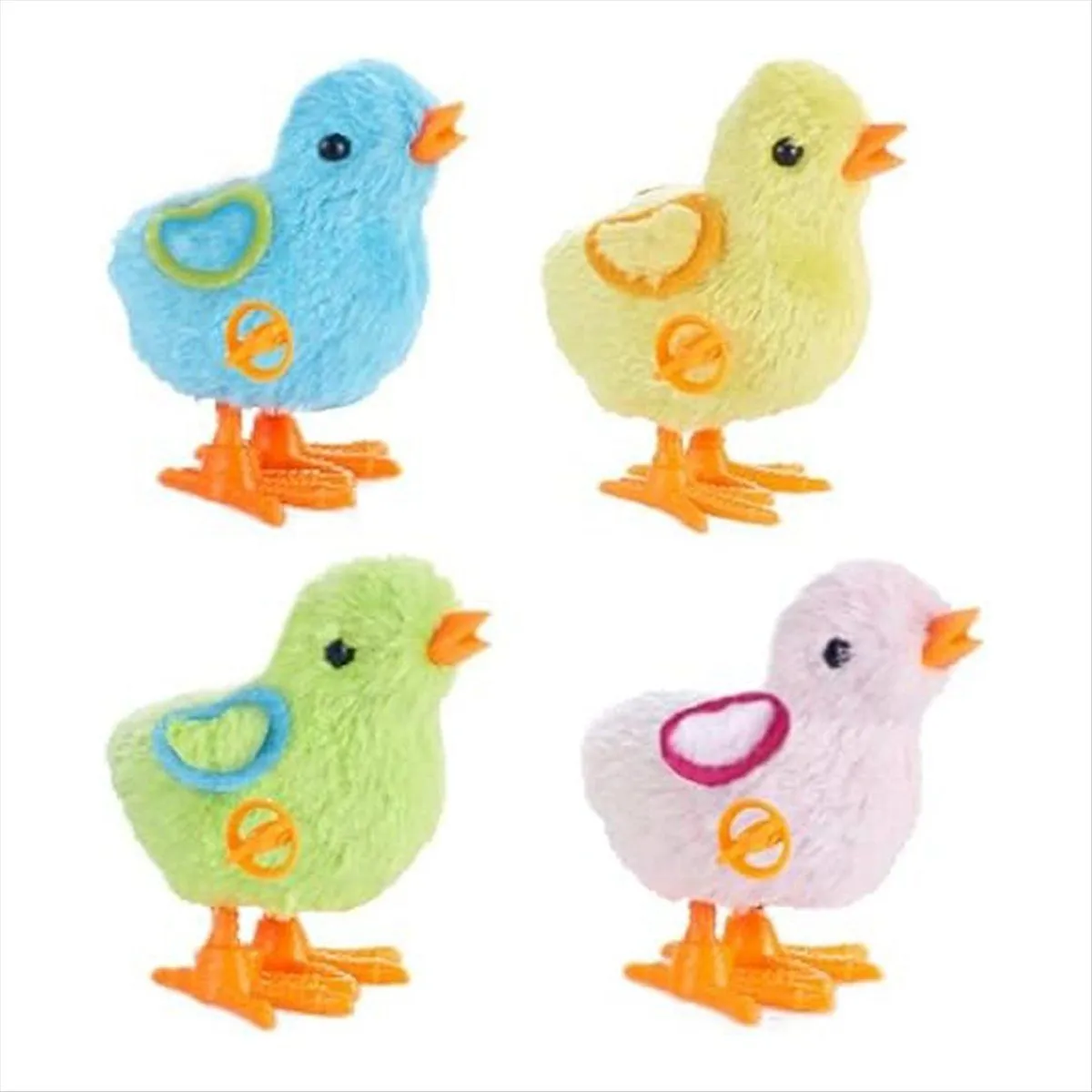 4 Pack Easter Jumping Wind Up Plush Toys for Toddlers Kids Chick