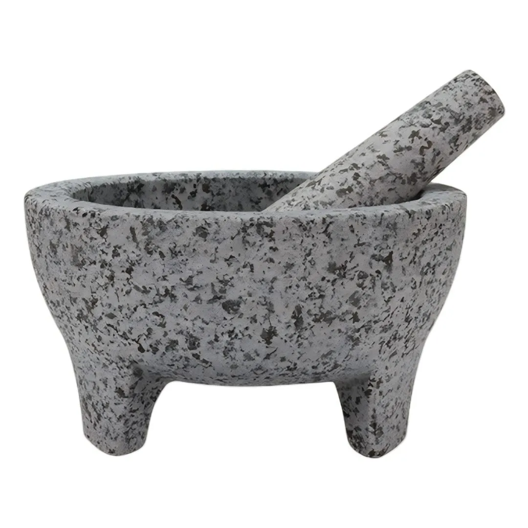 Grey Mortar and Pestle, Refined Granite Mortar and Pestle Set