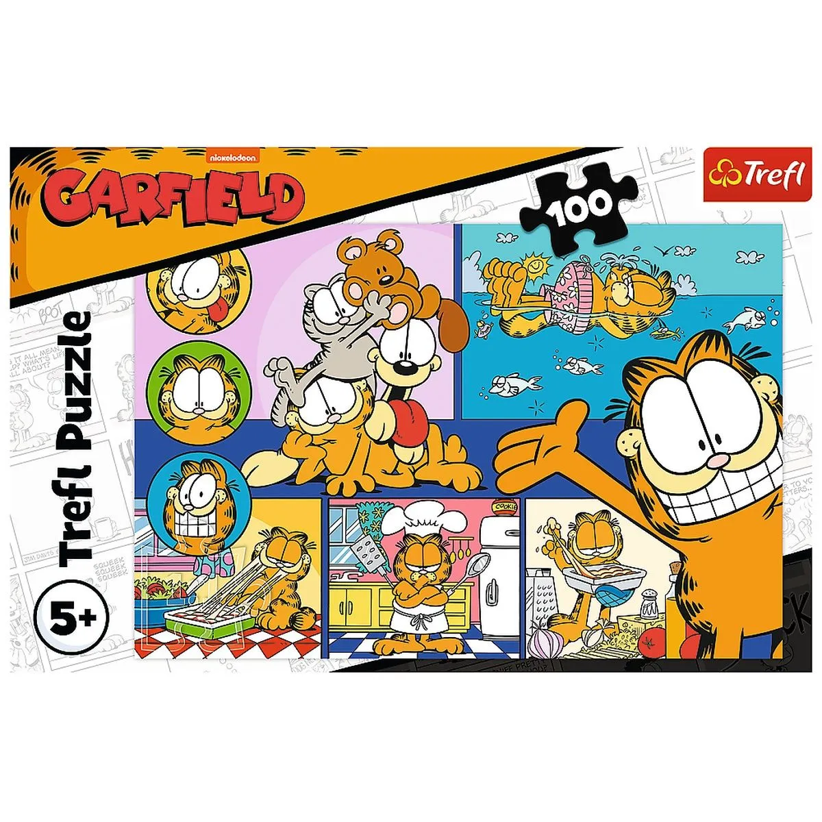 Puzzles - "100" - Lazy Garfield/Viacom Garfield FSC Mix 70%