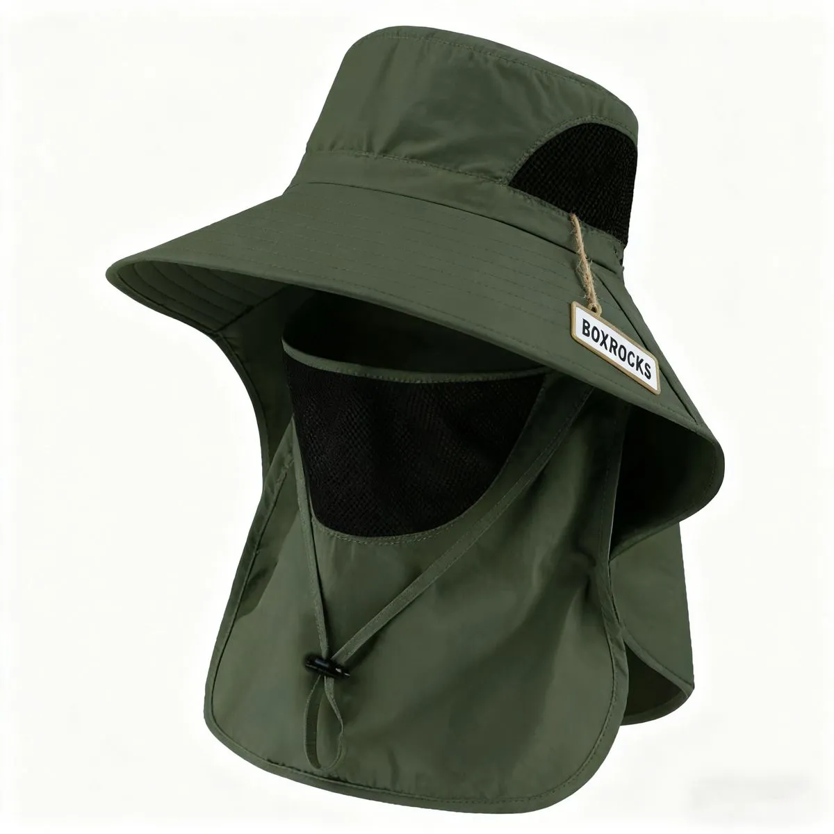 Sun Cap Fishing Hats Outdoor-Wide Brim Sun Protection Hat - Green