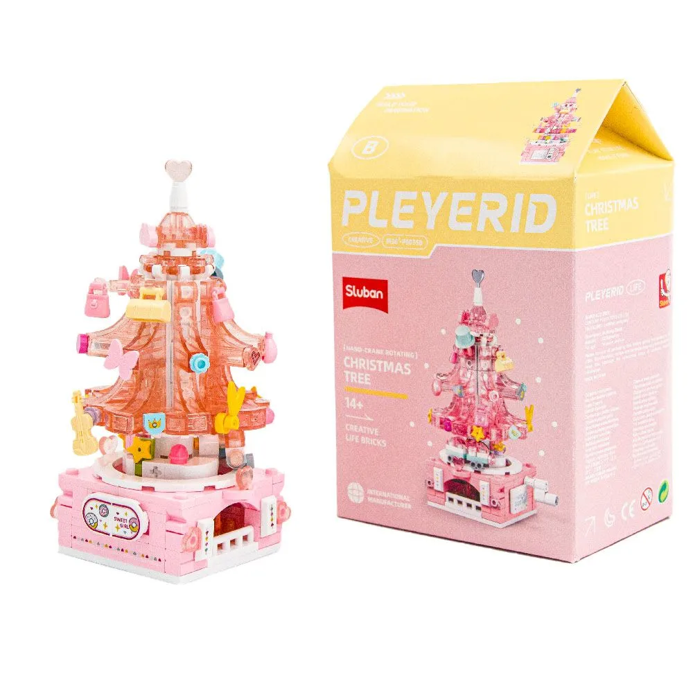 Sluban Building Set: Pleyerid - Rotating Christmas Tree - Pink