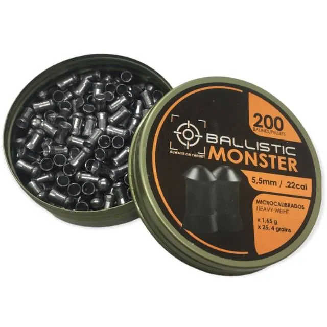 Ballistic Monster 5.5mm Pellets - 200-Piece