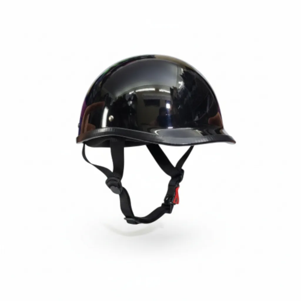 Gloss Black Riding PissPot Jockey Helmet