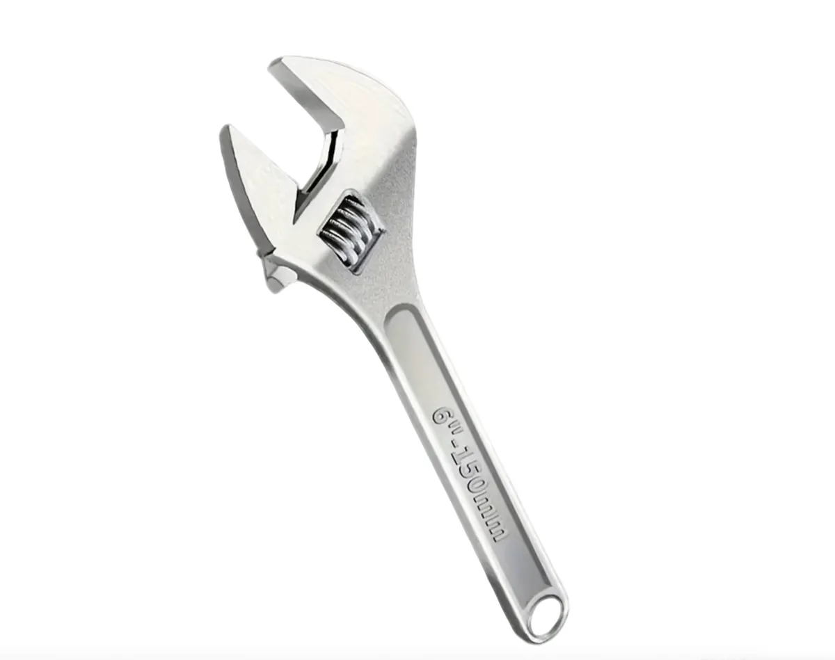 6 inchs Adjustable Wrench Large Openin Long Handle Universal